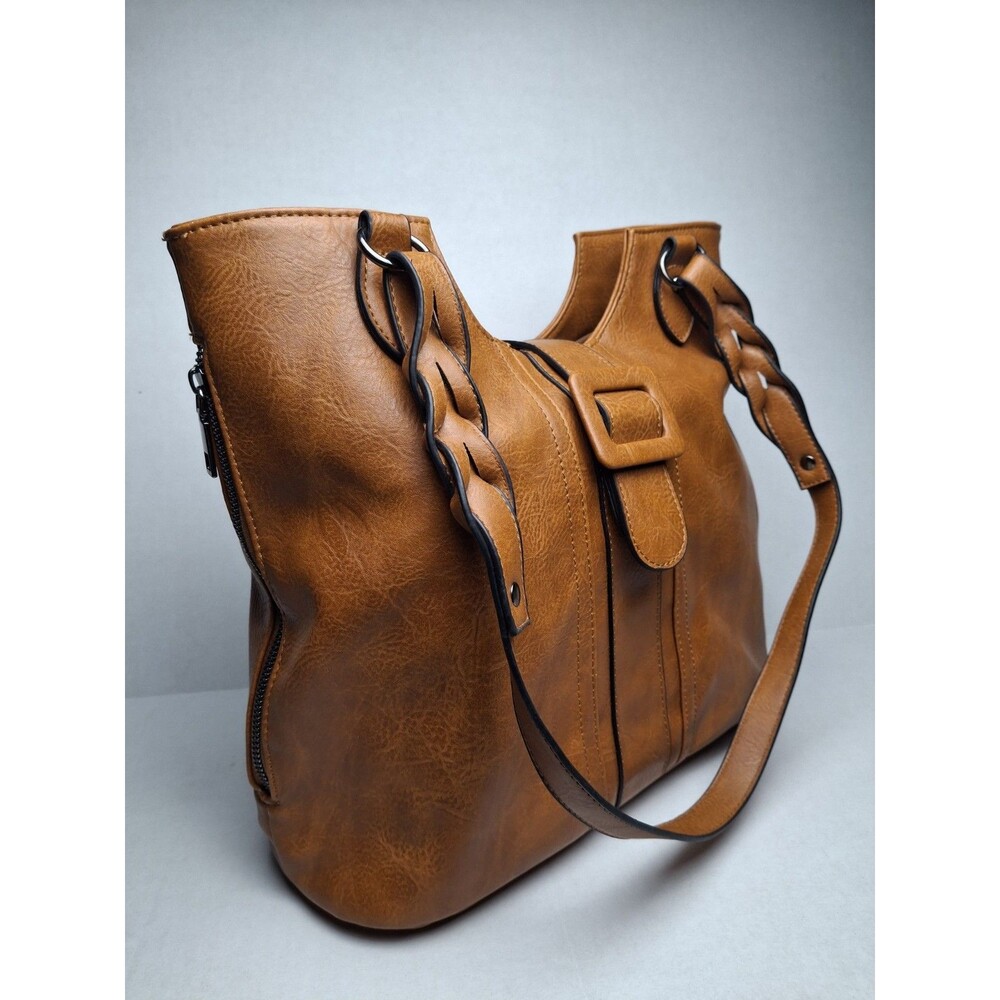Sam & Hadley Brown Faux Leather Handbag